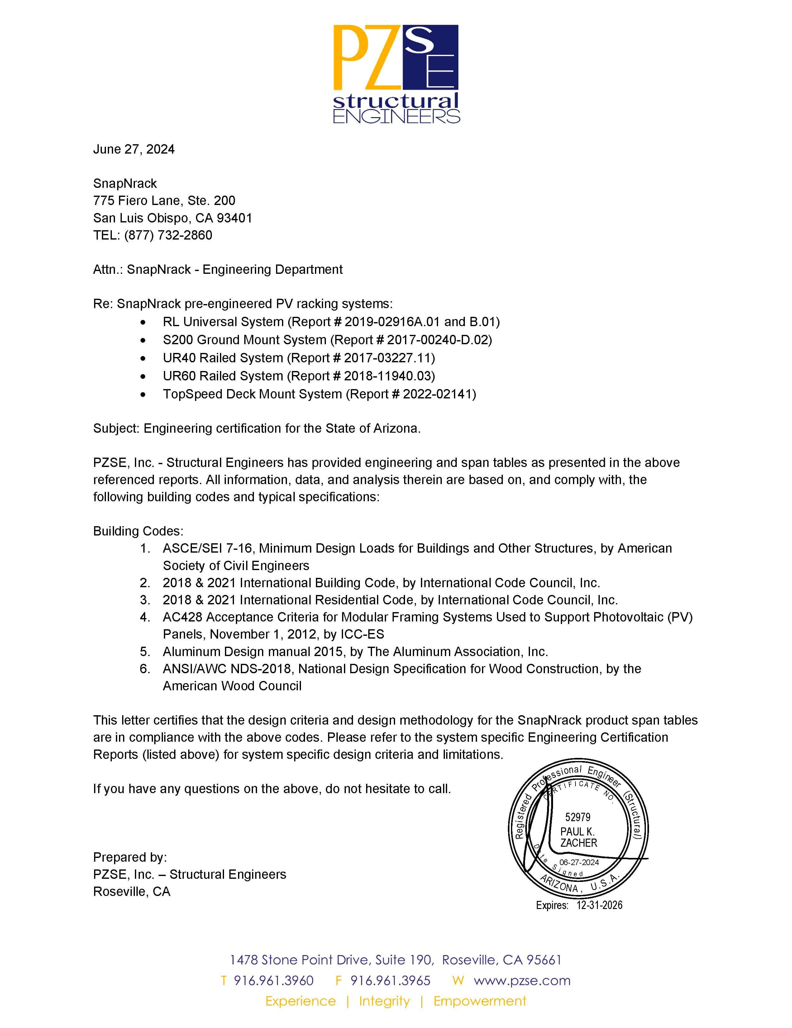 Multi System Letter - AZ