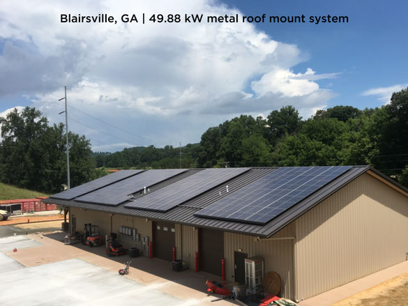Blairsville, GA | 49.88 kW metal roof mount system