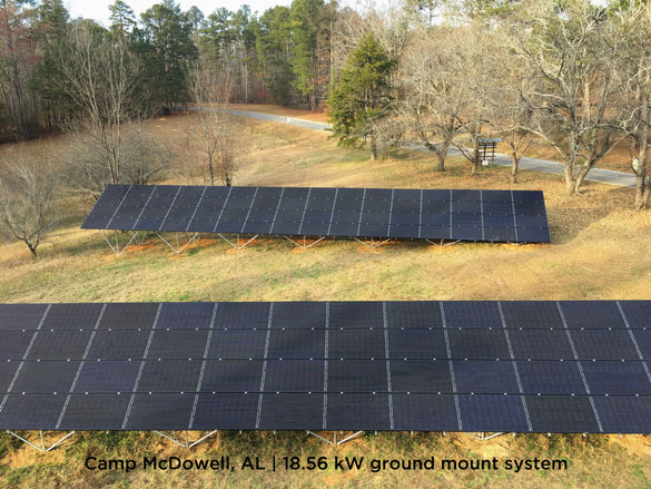 Camp McDowell, AL | 18.56 kW ground mount system
