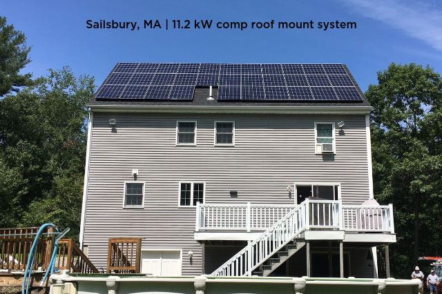 Salisbury, MA | 11.2 kW comp roof mount system